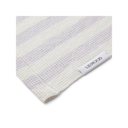 Liewood Macy Beach Towel - Y/D Stripe: Light Lavender/Creme De La Creme - Scandibørn