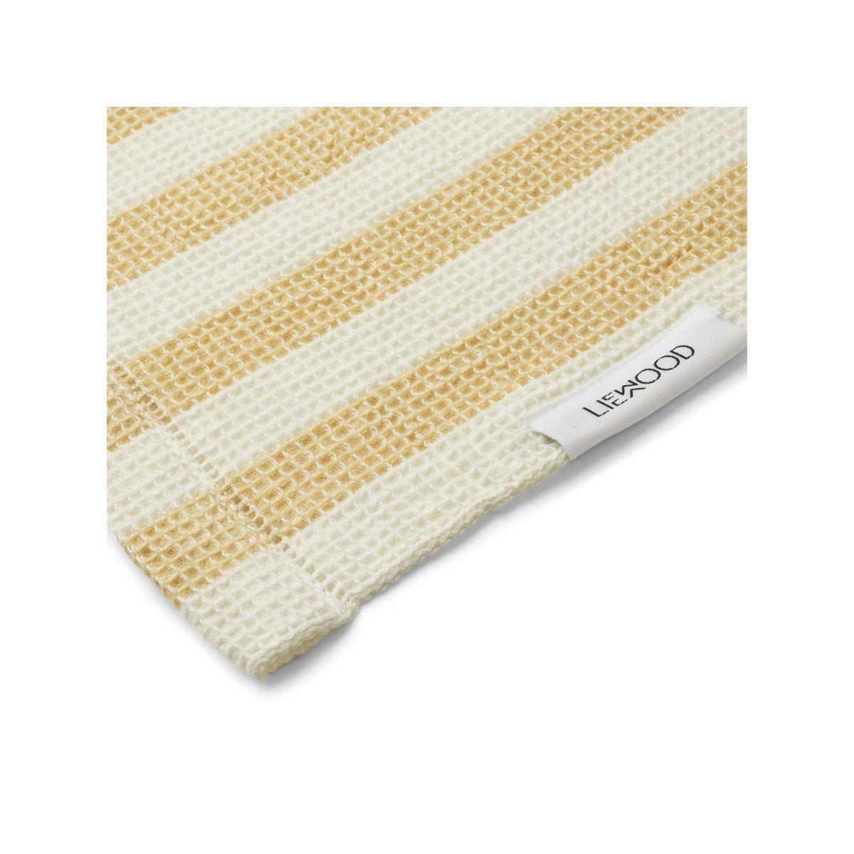Liewood Macy Beach Towel - Y/D Stripe: Wheat Yellow/Creme De La Creme - Scandibørn