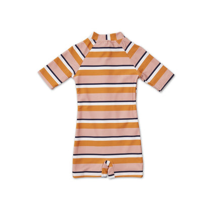 Liewood Max Swim Jumpsuit in Stripe - Rose/Mustard - Scandibørn