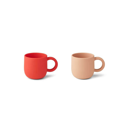 Liewood Merce Cup (2 Pack) - Apple Red/Tuscany Rose Mix - Scandibørn