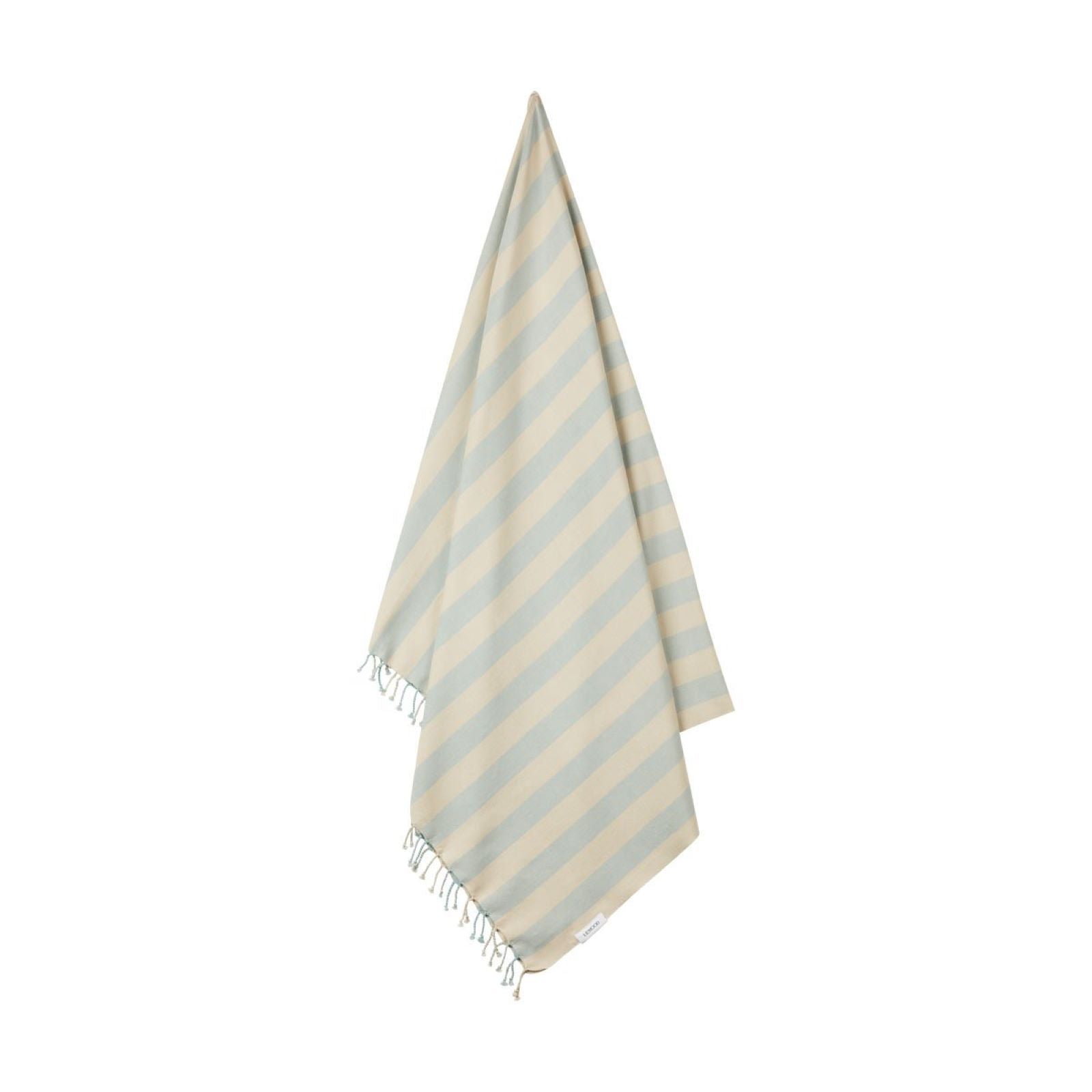 Liewood Mona Beach Towel in Sea Blue/Sandy Stripe - Scandibørn