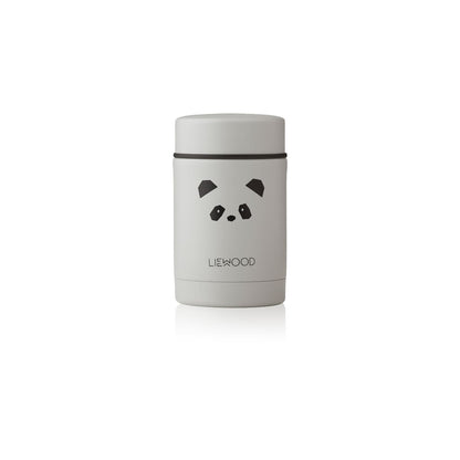Liewood Nadja Food Jar - Panda Light Grey - Scandibørn