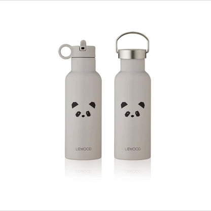 Liewood Neo Water Bottle - Panda Light Grey - Scandibørn