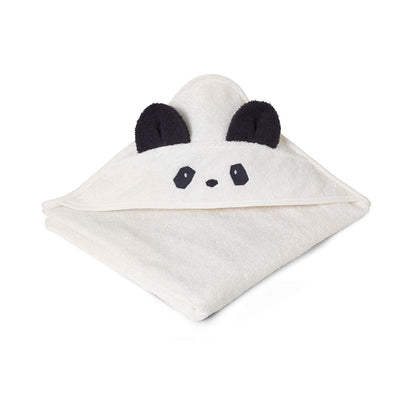 Liewood Augusta Hooded Junior Towel - Panda/Creme de la Creme