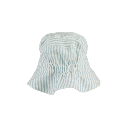 Liewood Sander Bucket Hat in Y/D Stripe: Sea Blue/White - Scandibørn