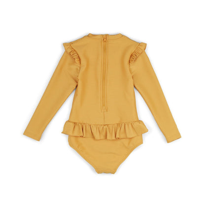Liewood Sille Swim Jumpsuit Structure in Yellow Mellow - Scandibørn