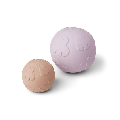 Liewood Thea Baby Ball (Set of Two) in Classic Light Lavender/Rose Mix - Scandibørn