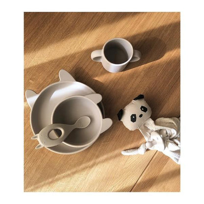 Liewood - Vivi Silicone Baby Tableware Set in Rabbit Sandy - Scandibørn