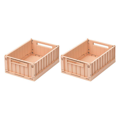 Liewood Weston Small Storage Crate (Pack of 2) - Pink/Tuscany Rose