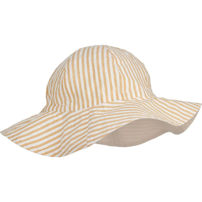 Liewood Amelia Reversible Sun Hat Y/D Stripes (2023) - Yellow Mellow / Creme De La Creme