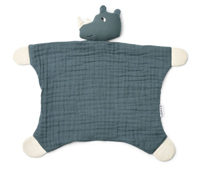 Liewood Addison Cuddle Rabbit Cloth - Rhino / Whale Blue