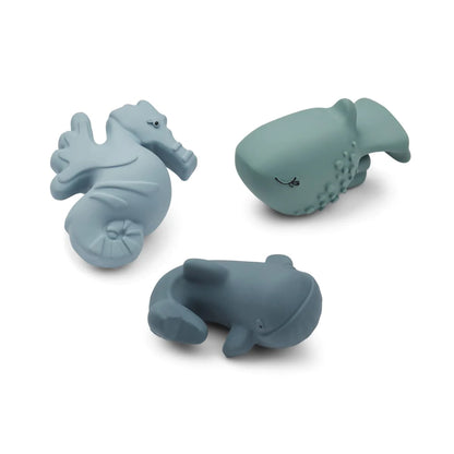 Liewood Nori Bath Toys - Whale Blue Mix (Pack-3)