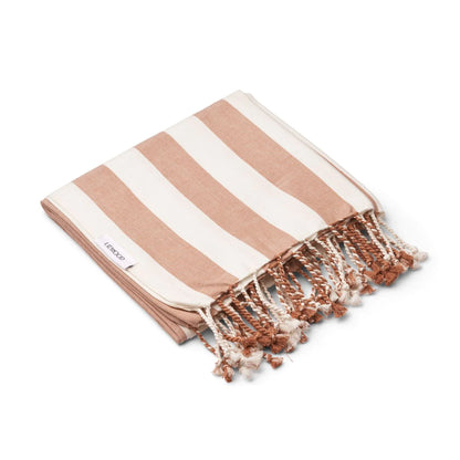 Liewood Mona Beach Towel Y/D Stripes - Tuscany Rose / Creme De La Creme