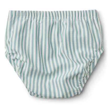 Liewood Anthony Baby Swim Pants Y/D Stripe - Sea Blue/White