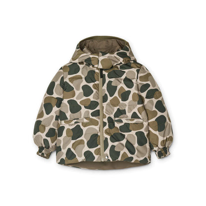 Liewood Paloma Puffer Jacket (1-6Y) - Camouflage / Green Multi Mix