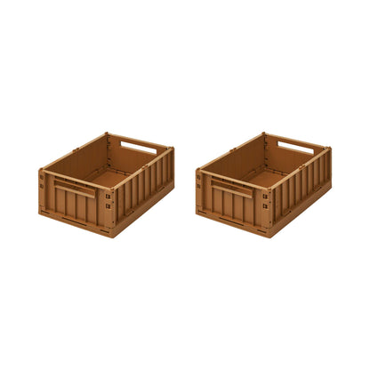 Liewood Weston Storage Box Medium - Golden Caramel (2 Pack)