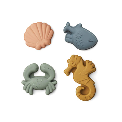 Liewood Gill Sand Moulds - Sea Creature/Sandy Mix (4 Pack)