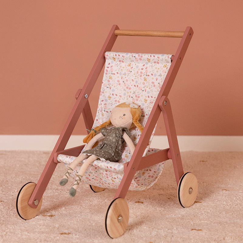Little Dutch Doll Stroller Flowers & Butterflies Scandiborn