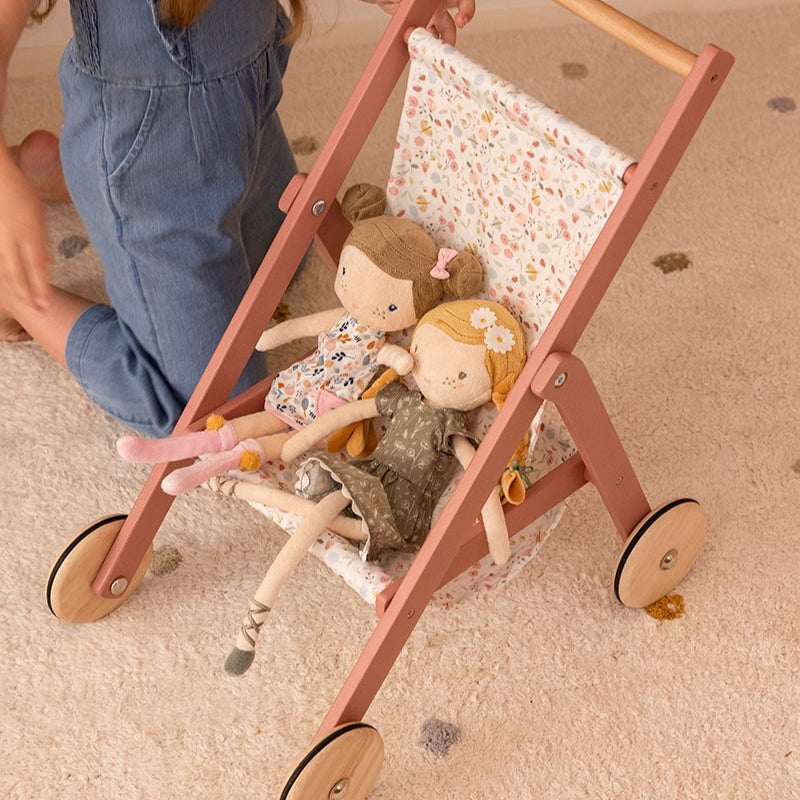 Little Dutch Doll Stroller Flowers & Butterflies Scandiborn
