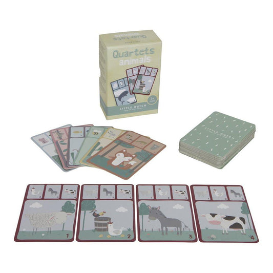 Little Dutch Quartets Card Game in Animals - Scandibørn