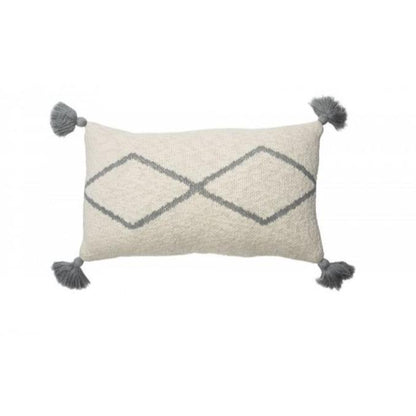 Lorena Canals Knitted Cushion Little Oasis Natural-Grey - Scandibørn
