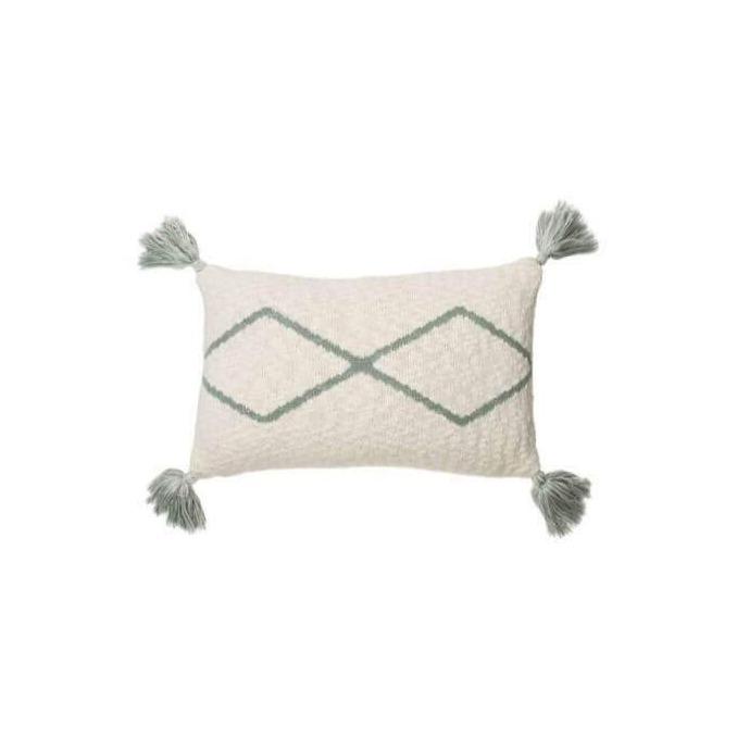 Lorena Canals Knitted Cushion Little Oasis Natural-Indus Blue - Scandibørn