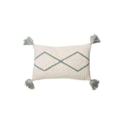 Lorena Canals Knitted Cushion Little Oasis Natural-Indus Blue - Scandibørn