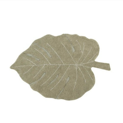 Lorena Canals Washable Rug Monstera Leaf Olive - Scandibørn