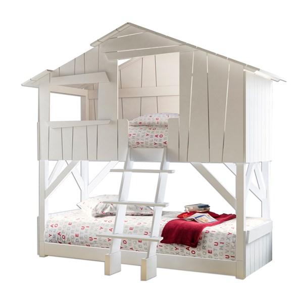 Mathy by Bols Treehouse Bunk Bed with Platform & Slide - Scandibørn