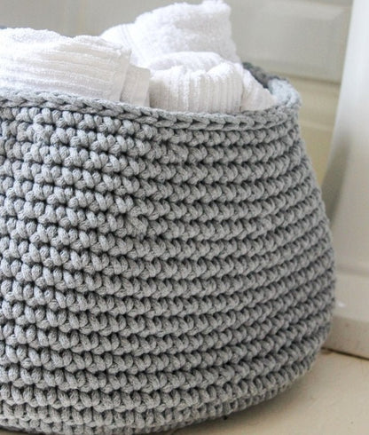 Zuri House Medium Cotton Basket - Dark Grey