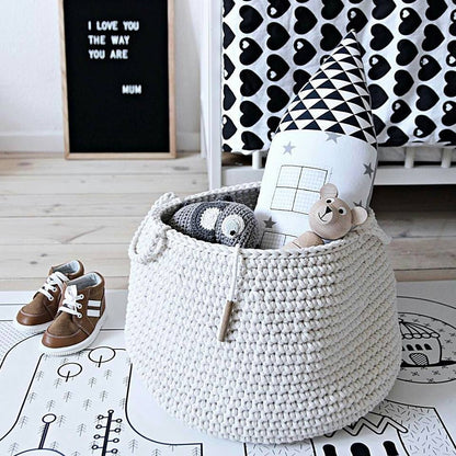 Zuri House Crochet Basket - Ivory