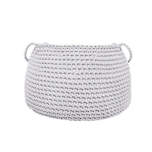 Zuri House Crochet Basket - Light Grey