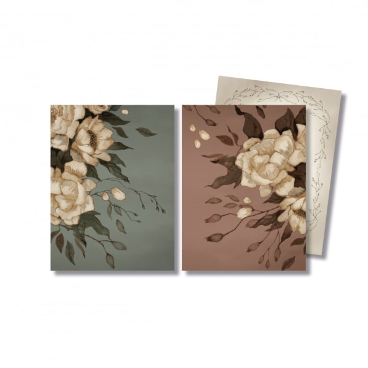 Mrs Mighetto - Peonies Cards (2 pack) - Scandibørn
