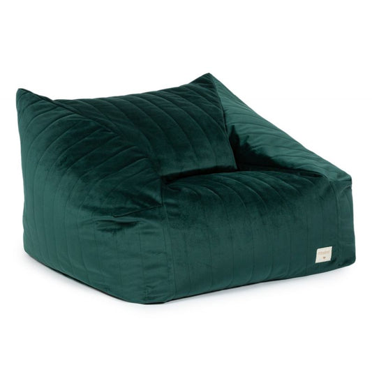 Nobodinoz Velvet Chelsea Bean Bag Chair - Jungle Green