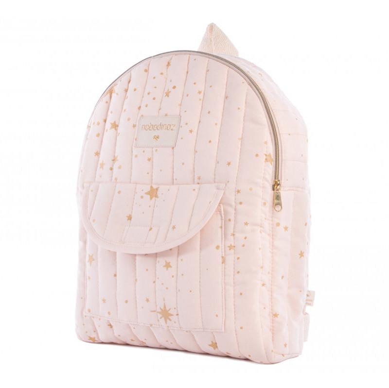 Nobodinoz Cool Kid Backpack in Gold Stella / Dream Pink (Large) - Scandibørn