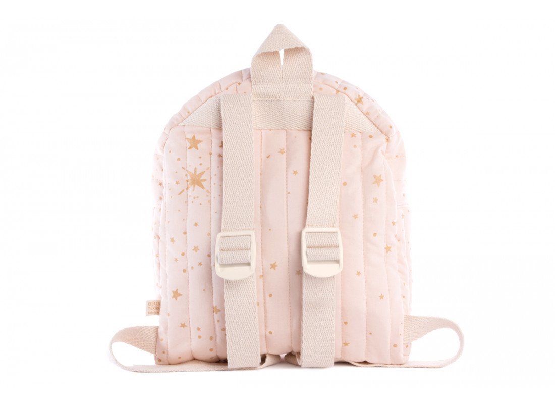 Nobodinoz Cool Kid Backpack in Gold Stella / Dream Pink (Large) - Scandibørn