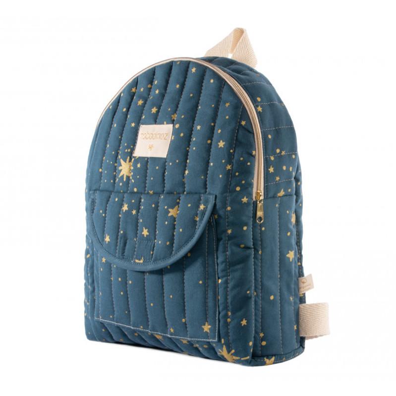 Nobodinoz Cool Kid Backpack in Gold Stella / Night Blue (Large) - Scandibørn