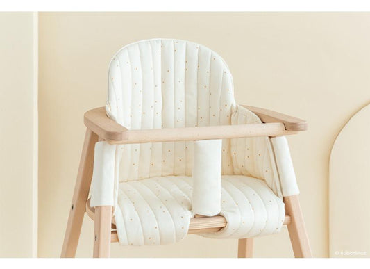 Nobodinoz Growing Green High Chair Cushion in Honey Sweet Dots - Scandibørn