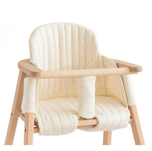 Nobodinoz Growing Green High Chair Cushion in Honey Sweet Dots - Scandibørn
