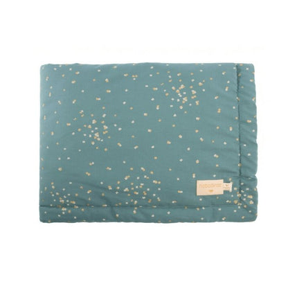 Nobodinoz Laponia Mini Blanket - Gold Confetti Magic Green - Scandibørn