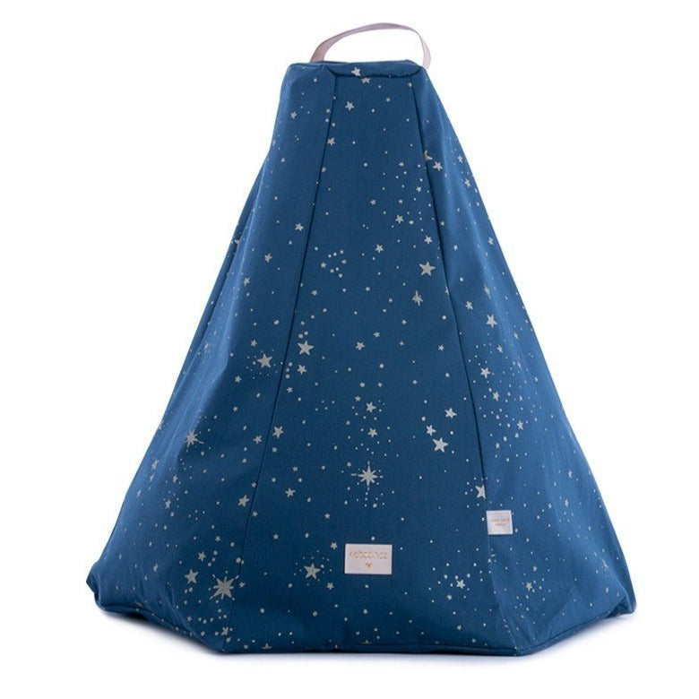 Nobodinoz Marrakech Bean Bag in Gold Stella / Night Blue - Scandibørn