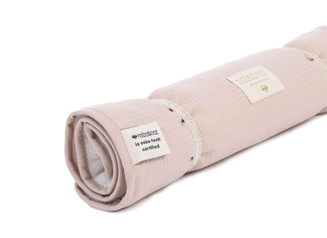 Nobodinoz Nomad Honey Comb Changing Pad in Misty Pink - Scandibørn