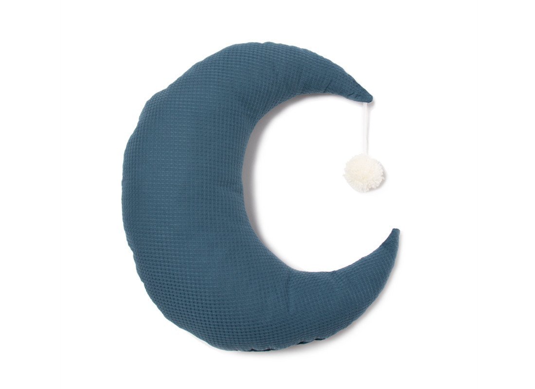 Nobodinoz Pierrot Moon Cushion in Night Blue - Scandibørn