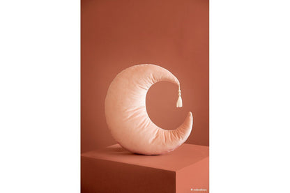 Nobodinoz Pierrot Moon Velvet Cushion in Bloom Pink - Scandibørn