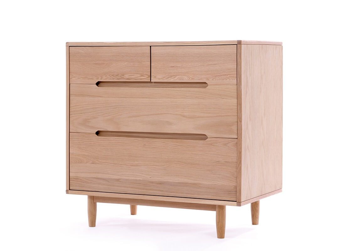 Nobodinoz Pure 4 Drawer Dresser Oak - Scandibørn