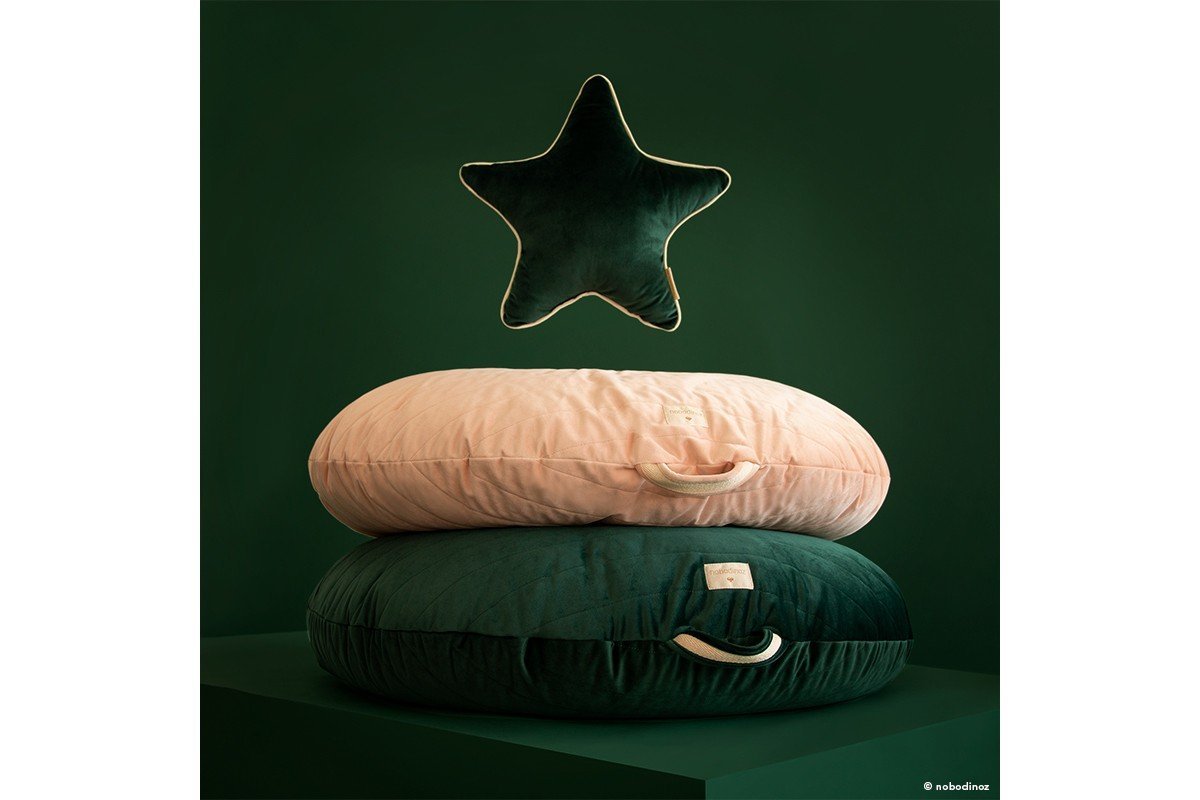 Nobodinoz Sahara Velvet Bean Bag in Jungle Green - Scandibørn