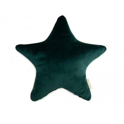 Nobodinoz Aristote Star Velvet Cushion - Jungle Green