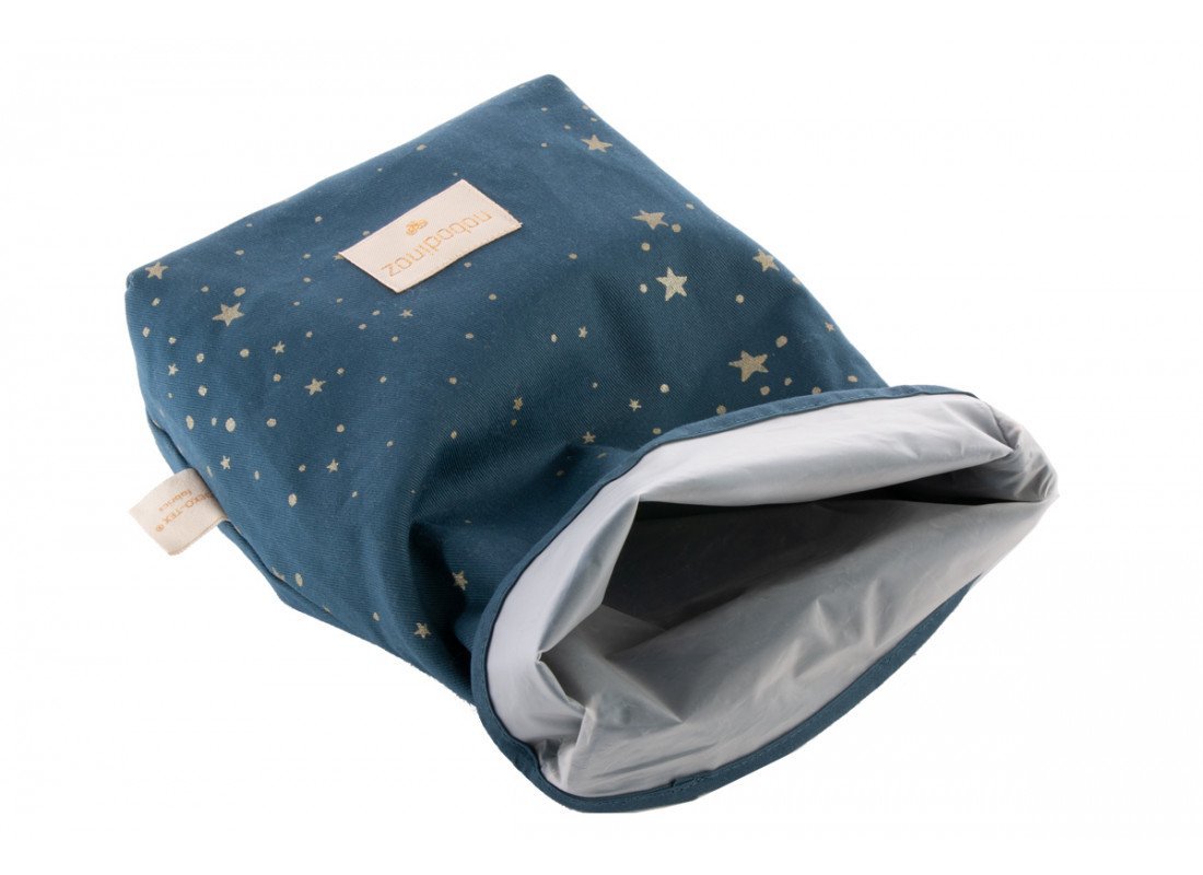 Nobodinoz Too Cool Eco Lunch Bag in Gold Stella / Night Blue - Scandibørn