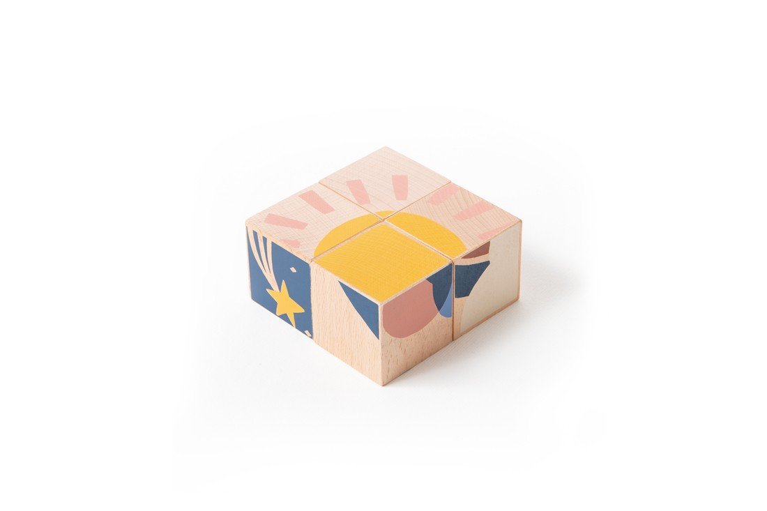 Nobodinoz Wooden Cubes - Weather - Scandibørn