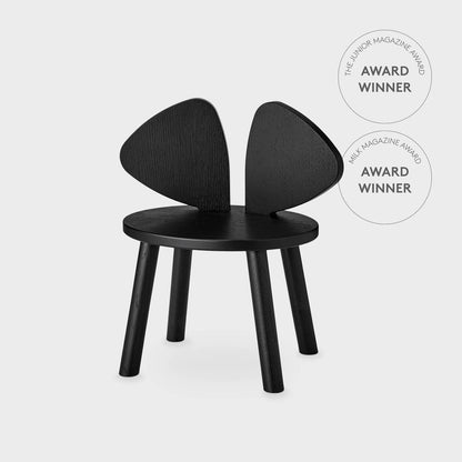 Nofred Mouse chair in black (2-5 years) - Scandibørn